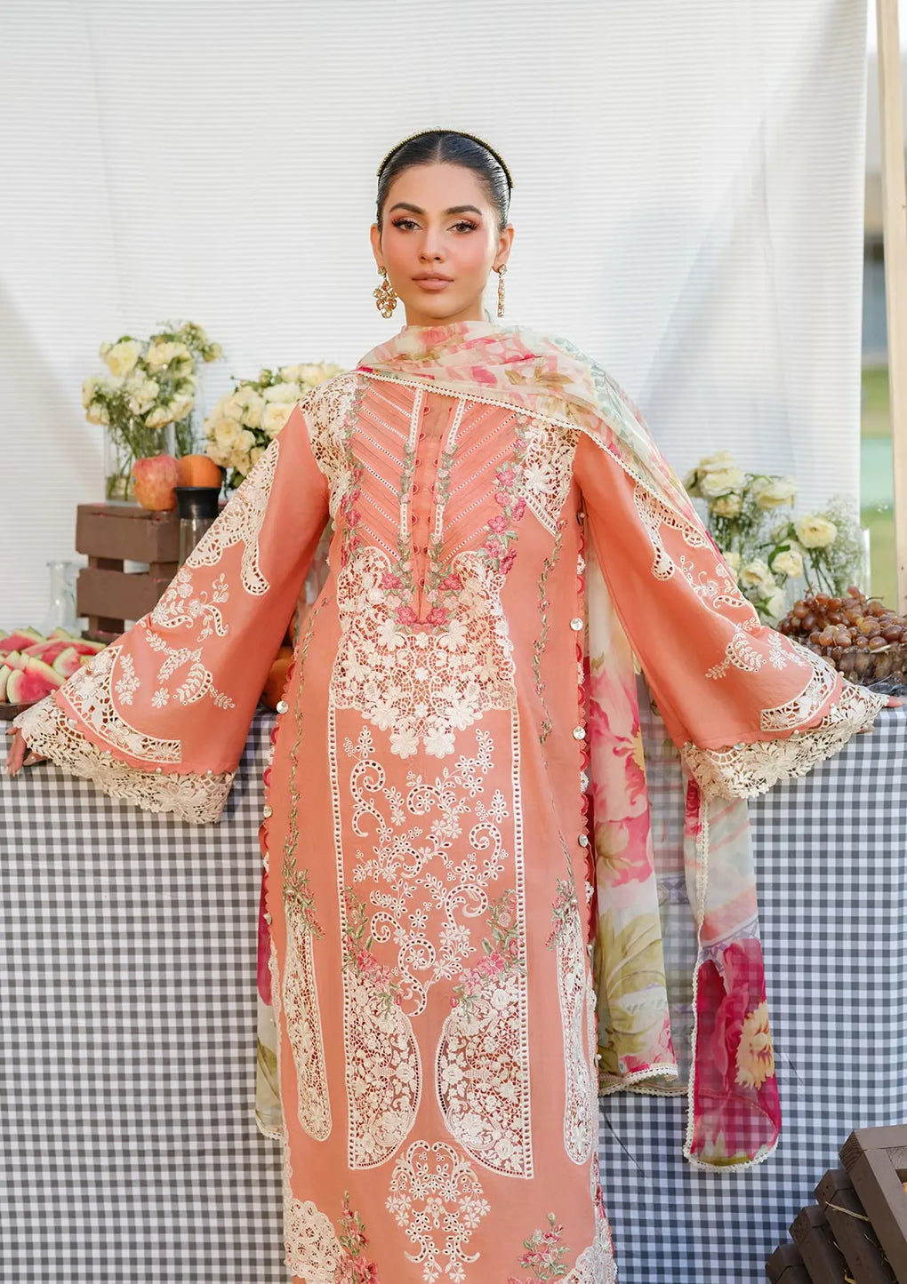 Elaf Premium | Luxury Lawn 25 | ELH-5A AUTUMN DREAM -  Elaf Premium Ladies Clothes - Original Designer Dress - House of Maryam