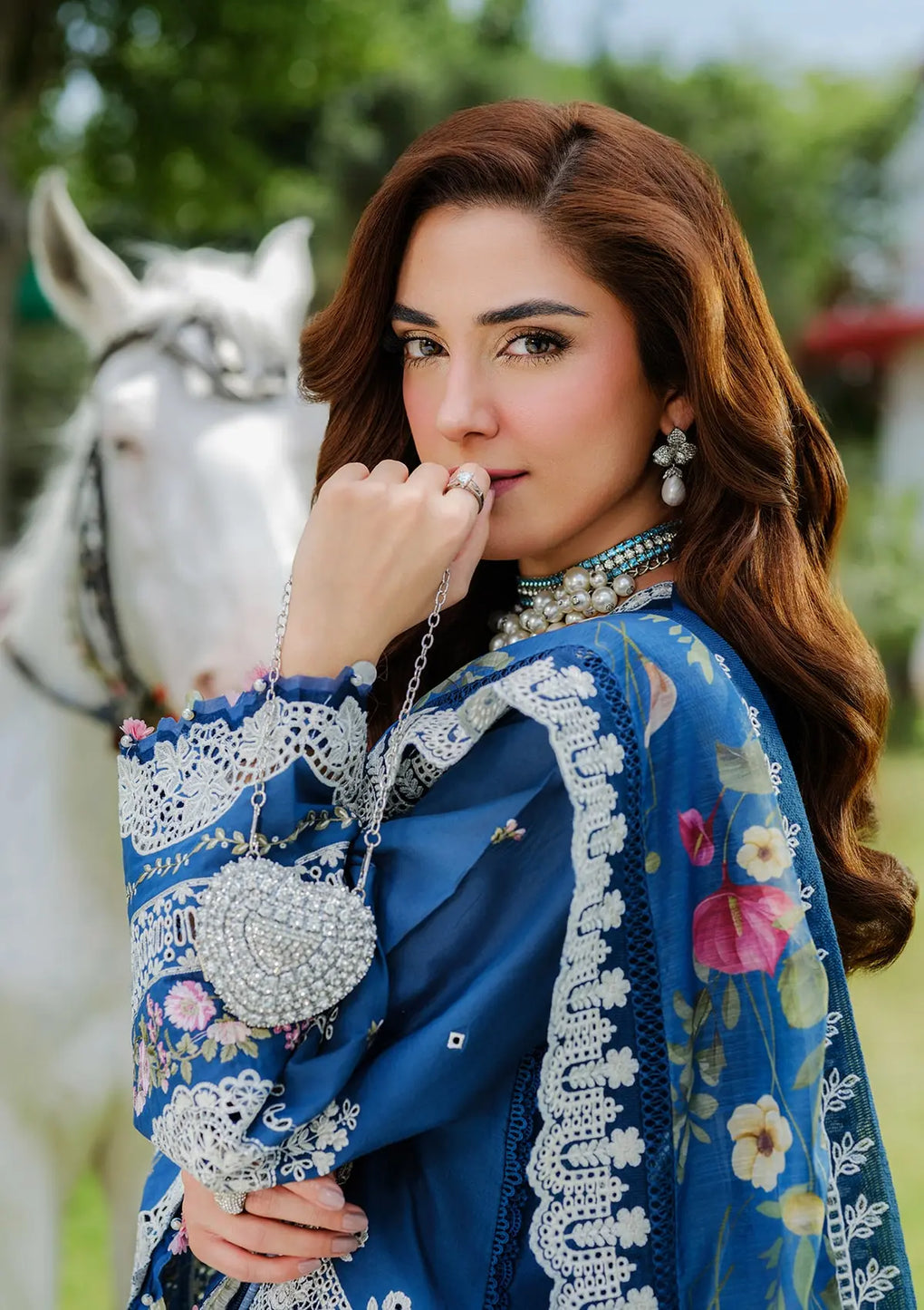 Elaf Premium | Luxury Lawn 25 | ELH-2A ZIVA -  Elaf Premium Ladies Clothes - Original Designer Dress - House of Maryam