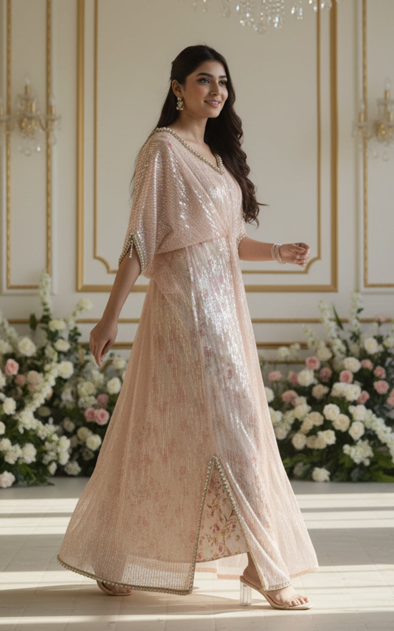 Threads and Motifs | Formal Dresses 25 | Sequins Kaftan With Printed Inner, image 4
