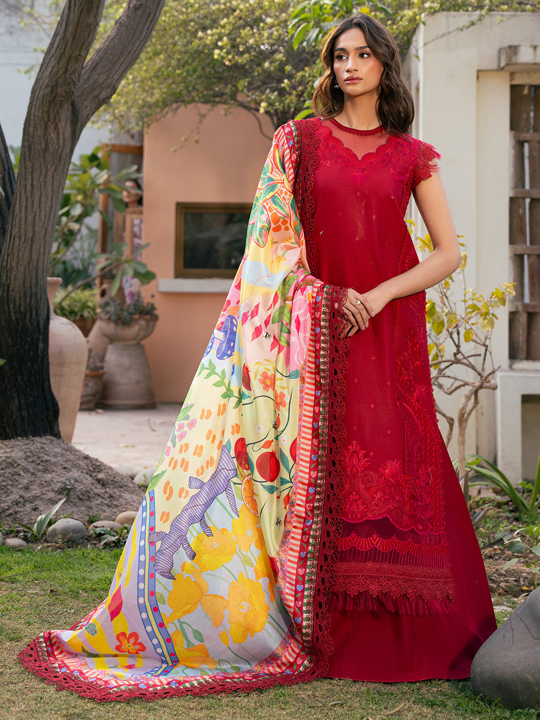 Bin Ilyas | Hazel Printed Lawn 25 | 2071 - B -  Bin Ilyas Ladies Clothes - Original Designer Dress - House of Maryam