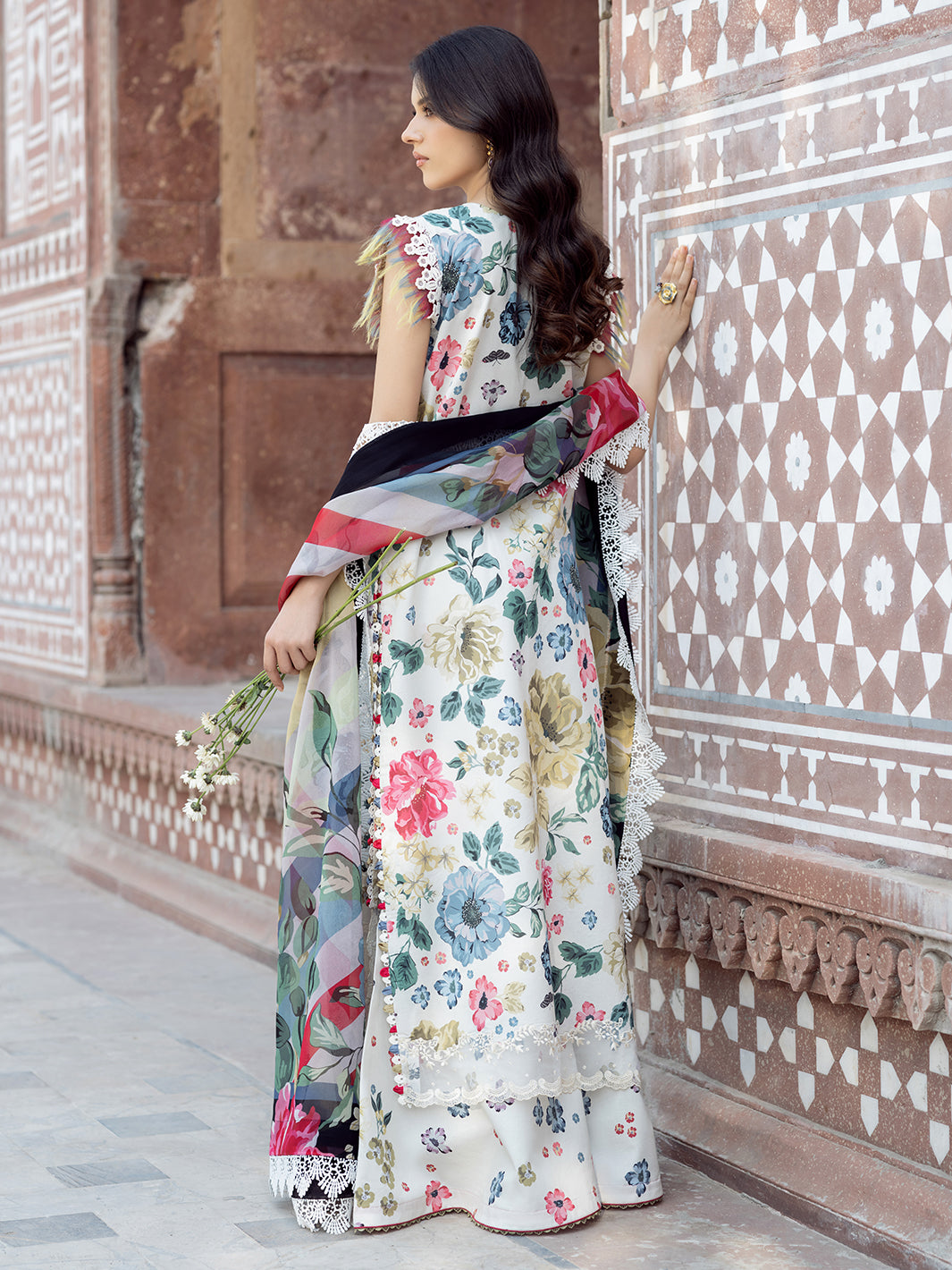 Bin Ilyas | Naqsh Naaz Luxury Lawn 25 | 2081 - A -  Bin Ilyas Ladies Clothes - Original Designer Dress - House of Maryam