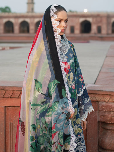 Bin Ilyas | Naqsh Naaz Luxury Lawn 25 | 2081 - B -  Bin Ilyas Ladies Clothes - Original Designer Dress - House of Maryam