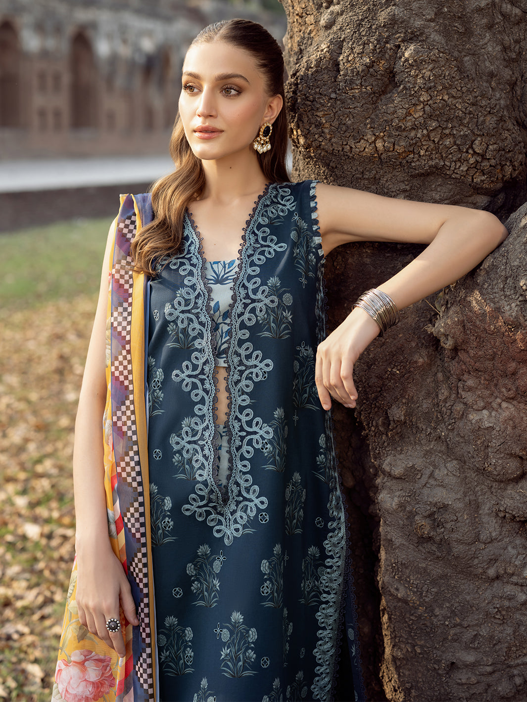 Bin Ilyas | Naqsh Naaz Luxury Lawn 25 | 2082 - B -  Bin Ilyas Ladies Clothes - Original Designer Dress - House of Maryam
