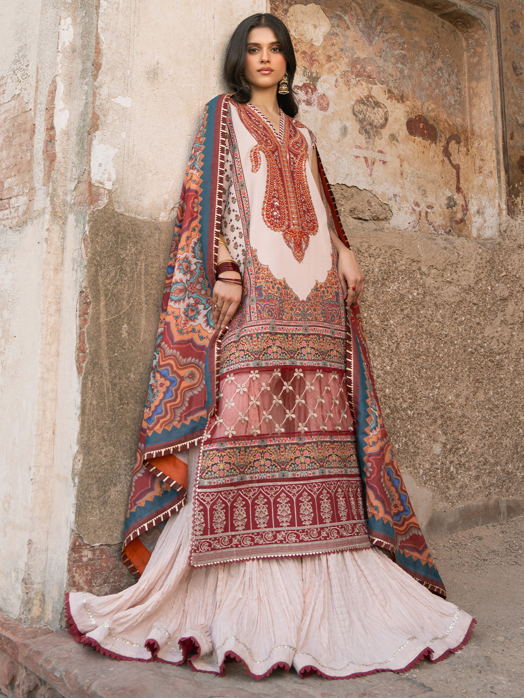 Bin Ilyas | Naqsh Naaz Luxury Lawn 25 | 2083 - A -  BIN Ladies Clothes - Original Designer Dress - House of Maryam
