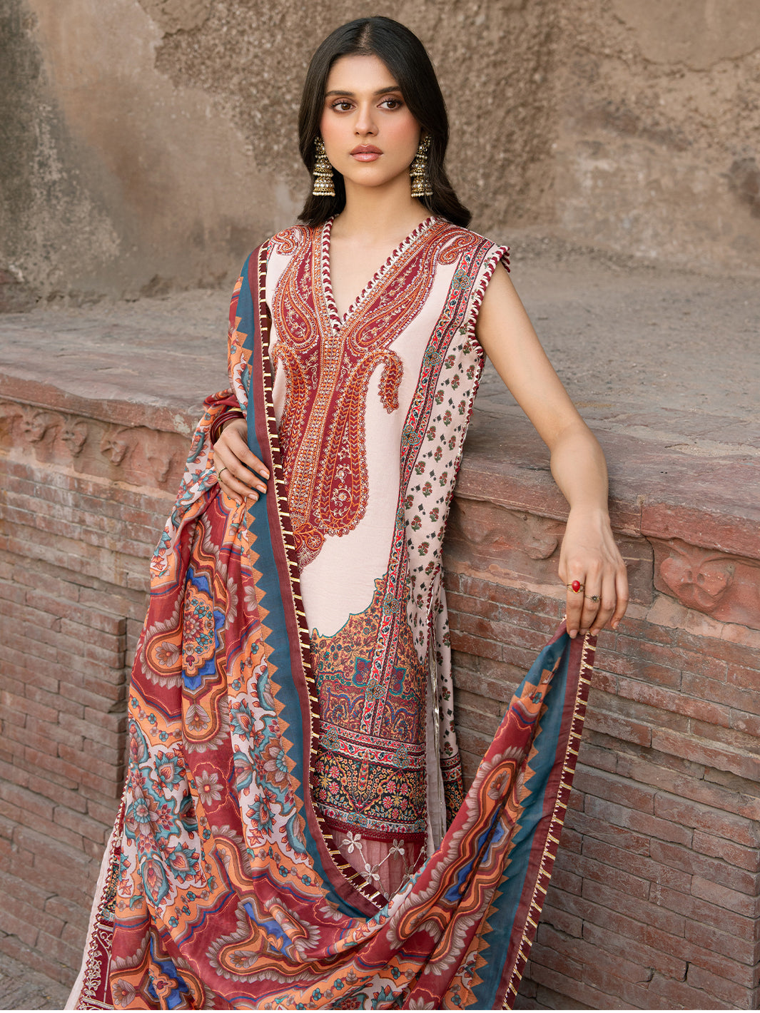 Bin Ilyas | Naqsh Naaz Luxury Lawn 25 | 2083 - A -  BIN Ladies Clothes - Original Designer Dress - House of Maryam