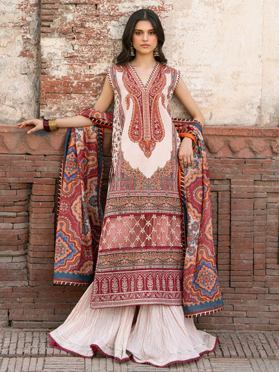 Bin Ilyas | Naqsh Naaz Luxury Lawn 25 | 2083 - A -  BIN Ladies Clothes - Original Designer Dress - House of Maryam