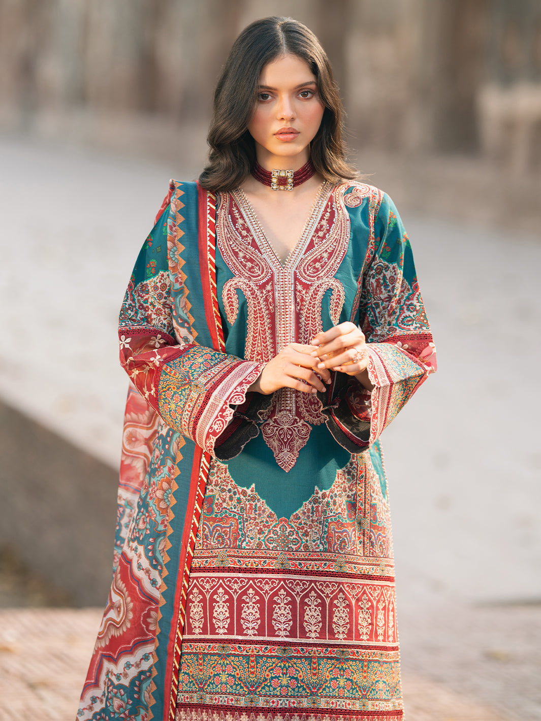 Bin Ilyas | Naqsh Naaz Luxury Lawn 25 | 2083 - B -  Bin Ilyas Ladies Clothes - Original Designer Dress - House of Maryam