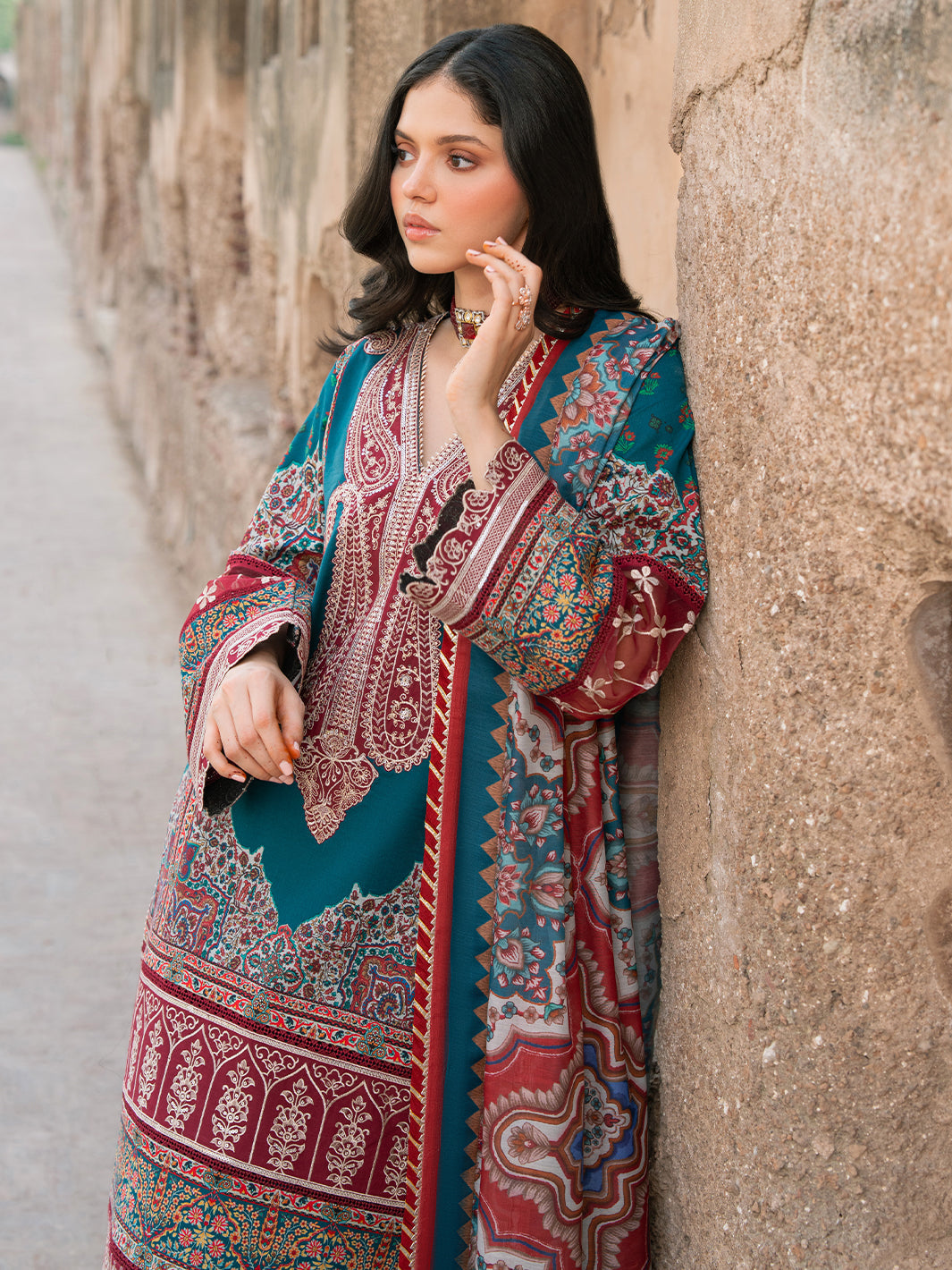 Bin Ilyas | Naqsh Naaz Luxury Lawn 25 | 2083 - B -  Bin Ilyas Ladies Clothes - Original Designer Dress - House of Maryam