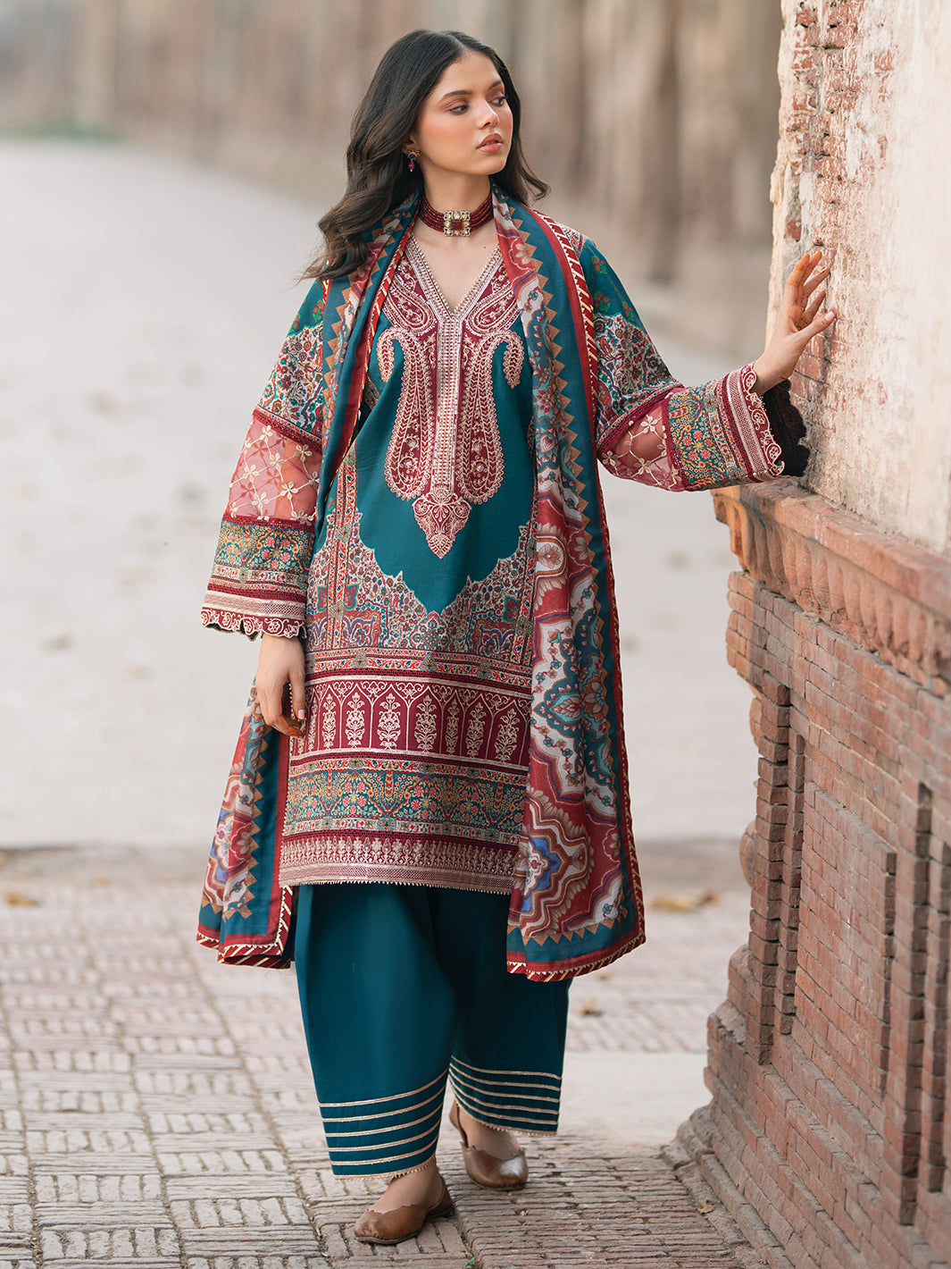 Bin Ilyas | Naqsh Naaz Luxury Lawn 25 | 2083 - B -  Bin Ilyas Ladies Clothes - Original Designer Dress - House of Maryam