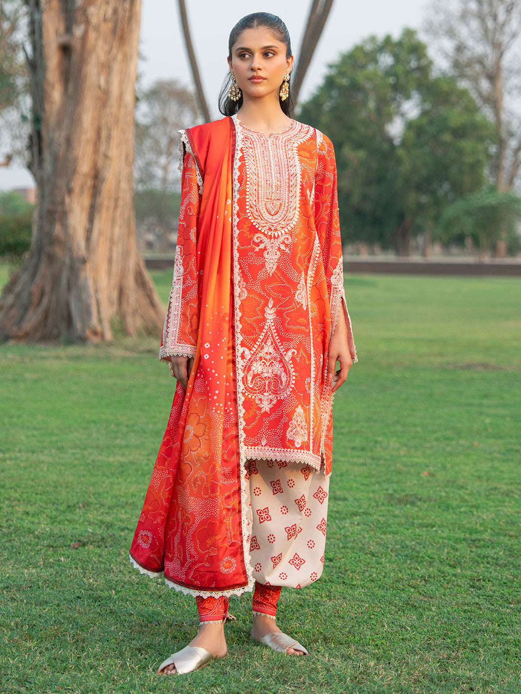 Bin Ilyas | Naqsh Naaz Luxury Lawn 25 | 2084 - A -  Bin Ilyas Ladies Clothes - Original Designer Dress - House of Maryam