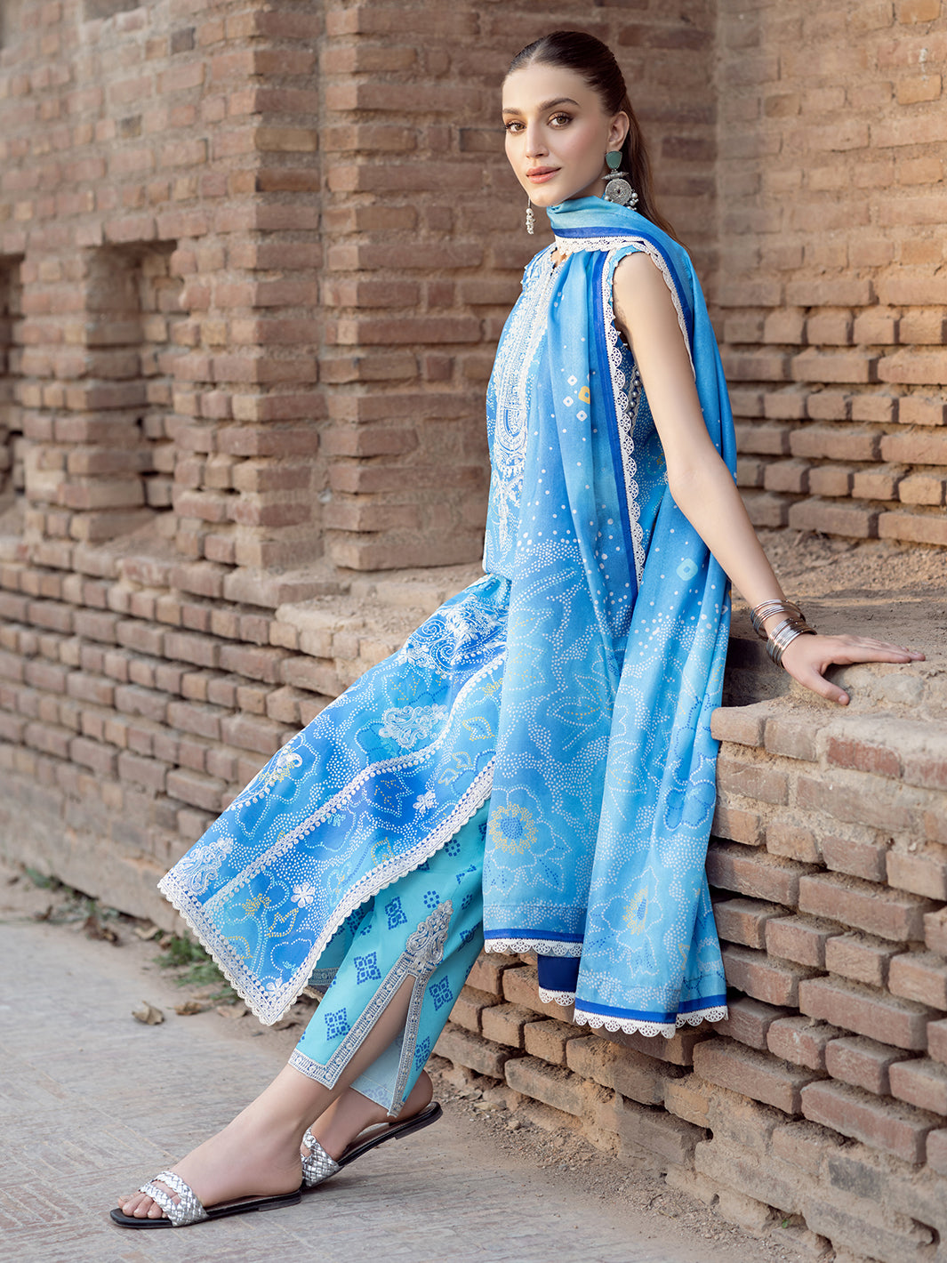 Bin Ilyas | Naqsh Naaz Luxury Lawn 25 | 2084 - B -  Bin Ilyas Ladies Clothes - Original Designer Dress - House of Maryam
