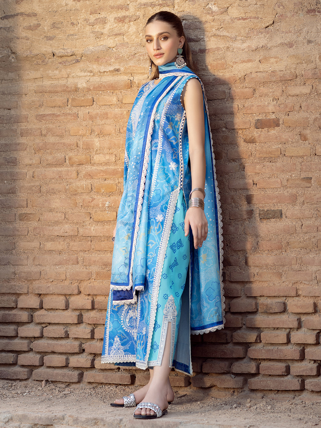 Bin Ilyas | Naqsh Naaz Luxury Lawn 25 | 2084 - B -  Bin Ilyas Ladies Clothes - Original Designer Dress - House of Maryam