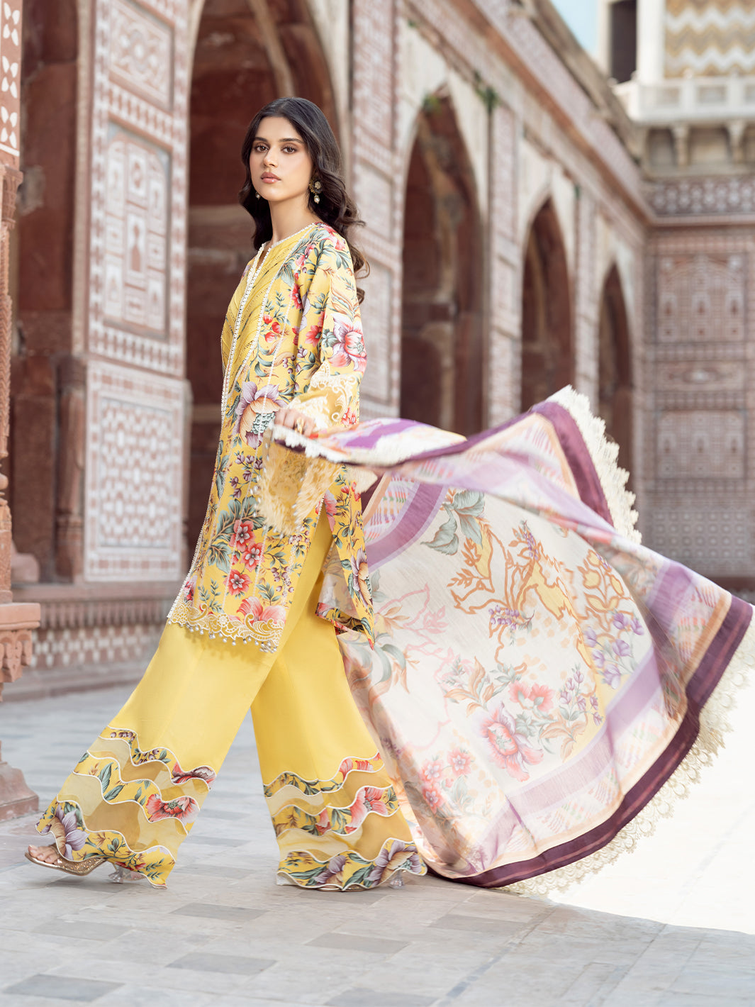 Bin Ilyas | Naqsh Naaz Luxury Lawn 25 | 2085 - A -  Bin Ilyas Ladies Clothes - Original Designer Dress - House of Maryam