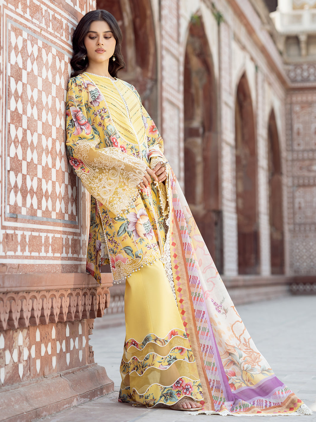 Bin Ilyas | Naqsh Naaz Luxury Lawn 25 | 2085 - A -  Bin Ilyas Ladies Clothes - Original Designer Dress - House of Maryam