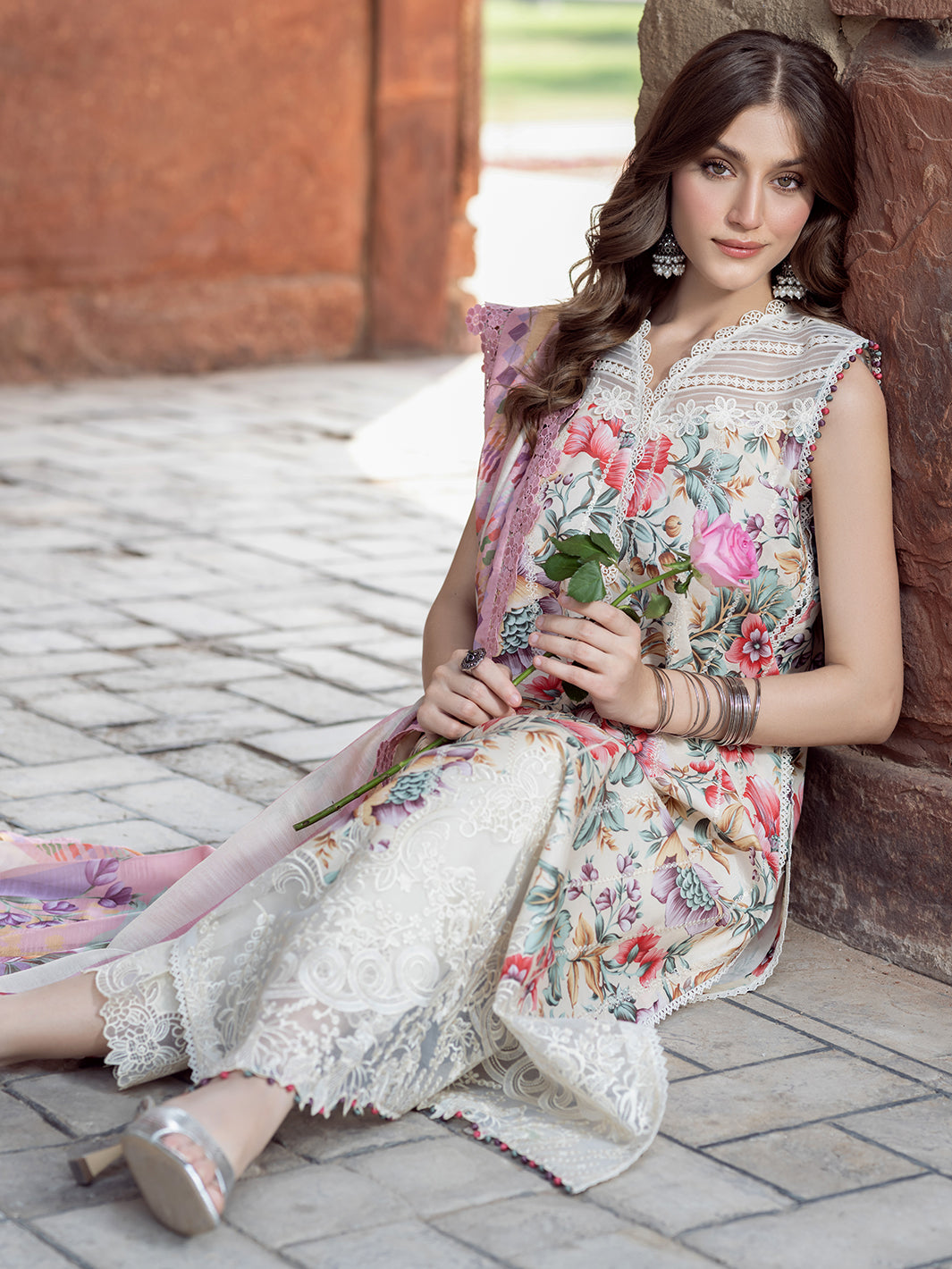 Bin Ilyas | Naqsh Naaz Luxury Lawn 25 | 2085 - C -  Bin Ilyas Ladies Clothes - Original Designer Dress - House of Maryam