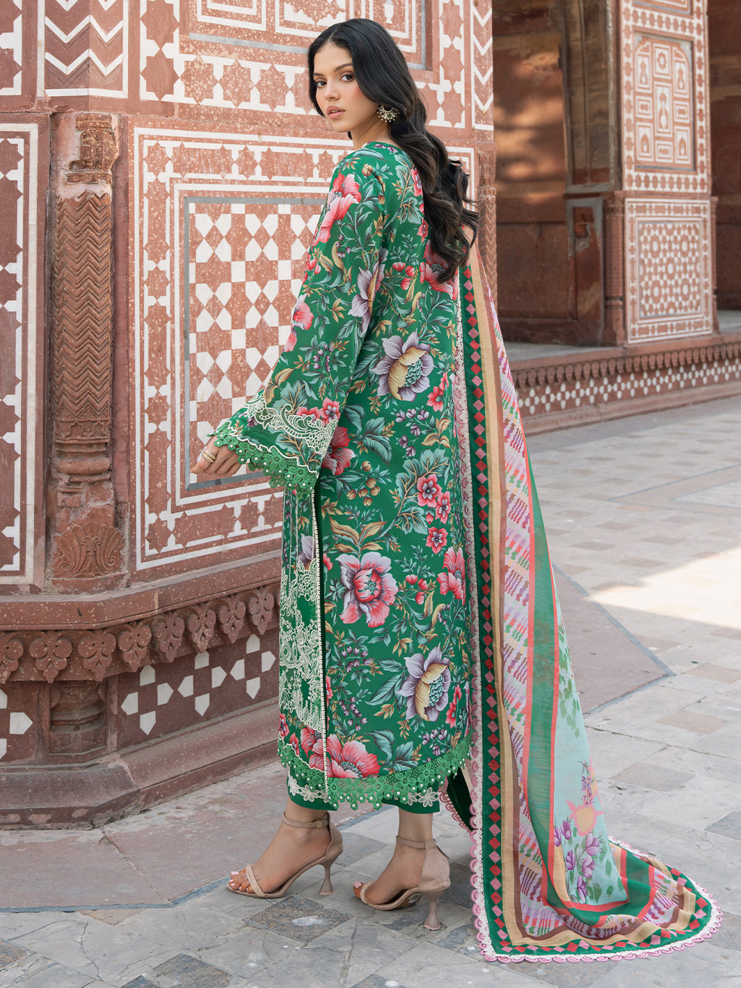 Bin Ilyas | Naqsh Naaz Luxury Lawn 25 | 2085 - D -  Bin Ilyas Ladies Clothes - Original Designer Dress - House of Maryam