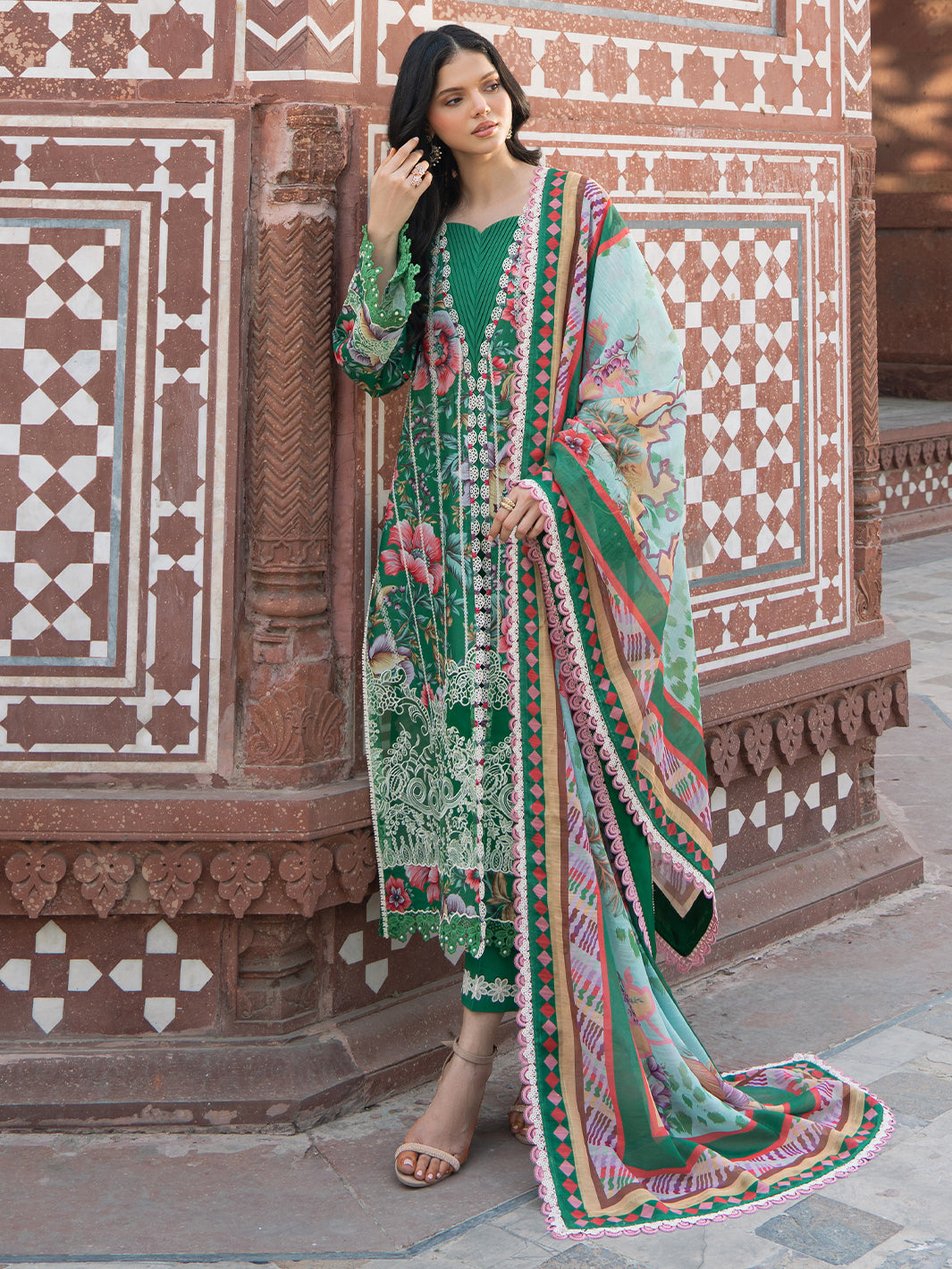 Bin Ilyas | Naqsh Naaz Luxury Lawn 25 | 2085 - D -  Bin Ilyas Ladies Clothes - Original Designer Dress - House of Maryam