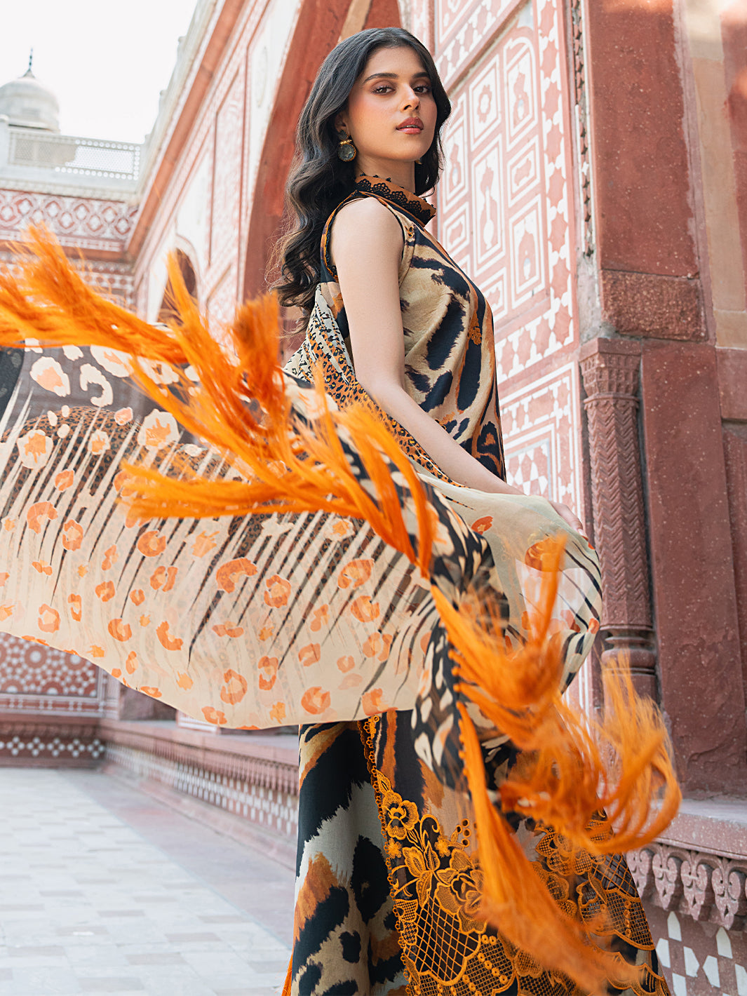 Bin Ilyas | Naqsh Naaz Luxury Lawn 25 | 2086 - B -  Bin Ilyas Ladies Clothes - Original Designer Dress - House of Maryam