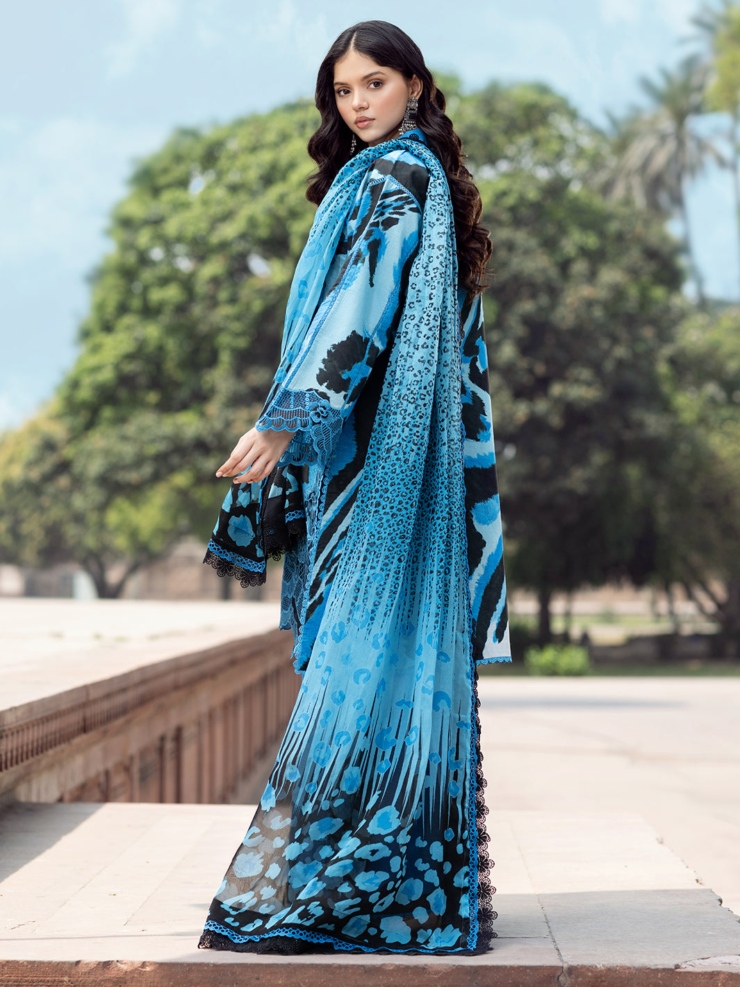 Bin Ilyas | Naqsh Naaz Luxury Lawn 25 | 2086 - D -  Bin Ilyas Ladies Clothes - Original Designer Dress - House of Maryam