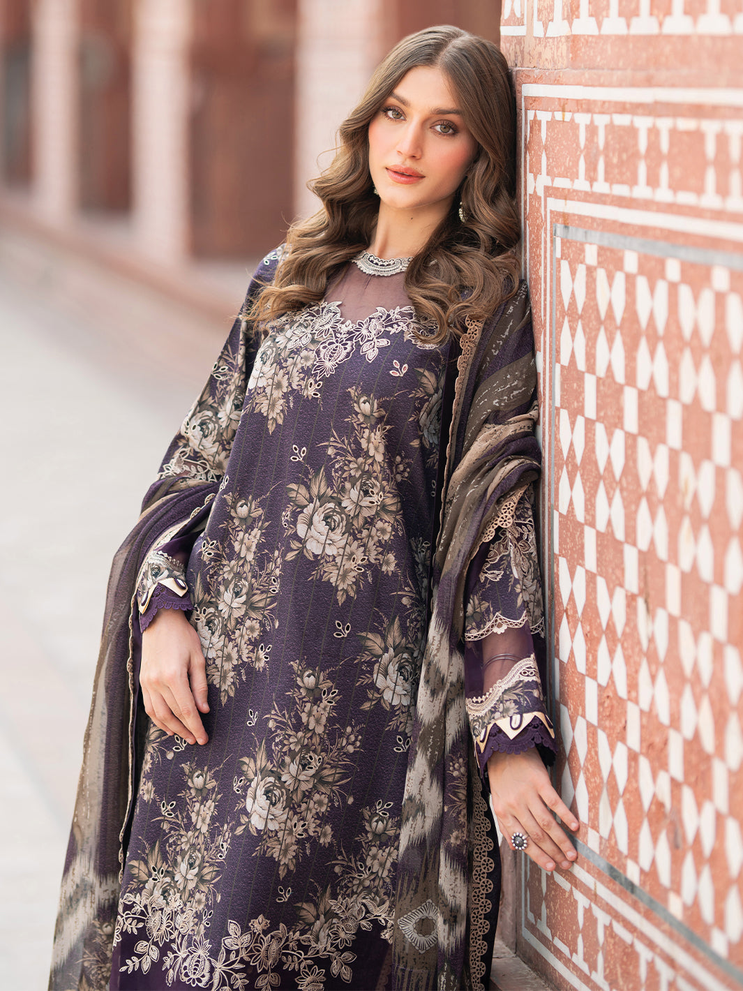 Bin Ilyas | Naqsh Naaz Luxury Lawn 25 | 2087 - B -  Bin Ilyas Ladies Clothes - Original Designer Dress - House of Maryam