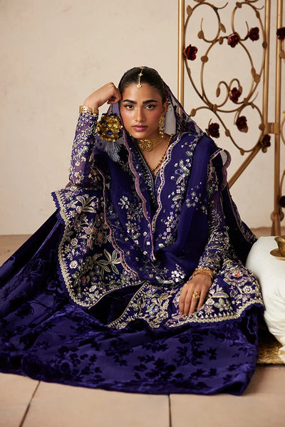 Suffuse Anoush violet organza peplum and velvet sharara, photo 3