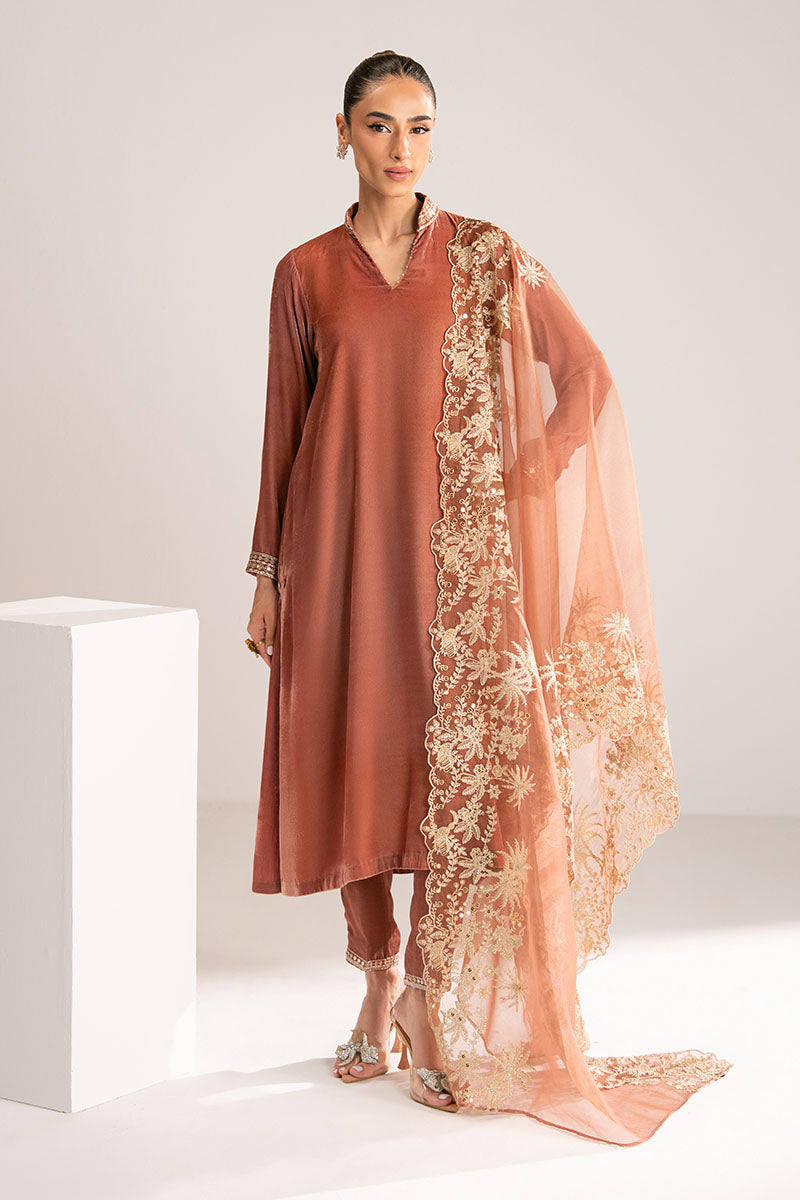 Cross Stitch | Exclusive Pret | Blush Haze-3PC (Shirt, Trouser & Dupatta)