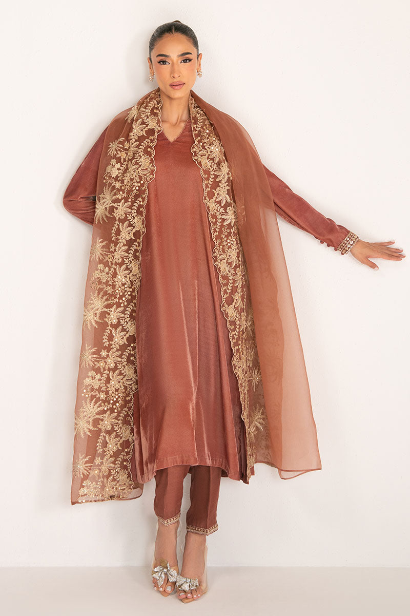 Cross Stitch | Exclusive Pret | Blush Haze-3PC (Shirt, Trouser & Dupatta), image 2