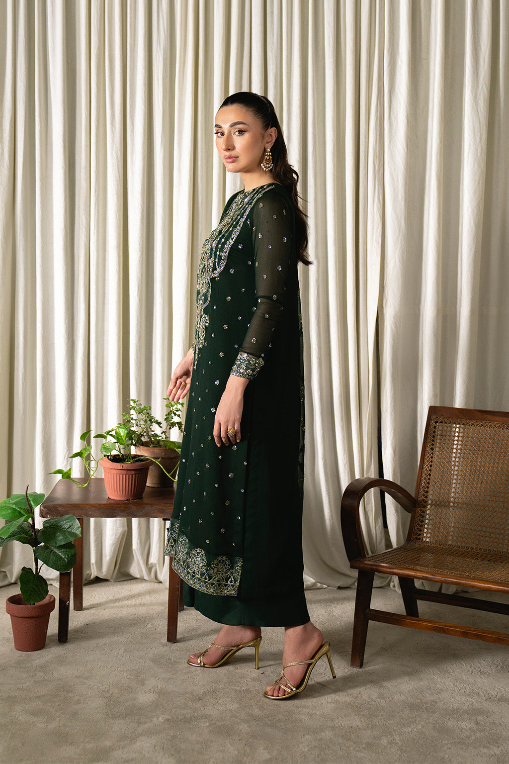 Neeshay | Ready to Wear Chiffon | RTW-CHFN-04 Green, image 2