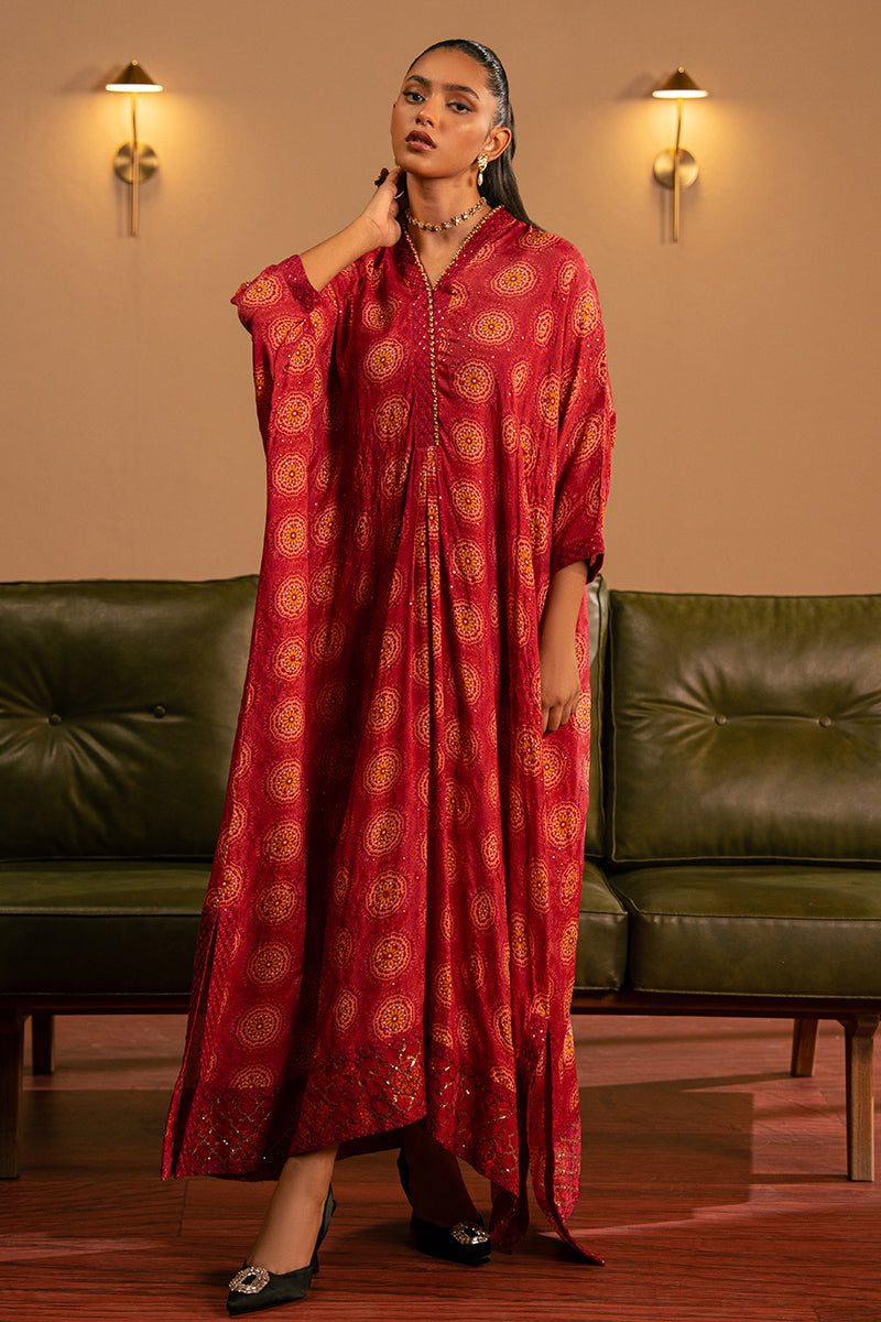 Cross Stitch | Luxury Pret | Pinkspire Glow Embroidered Silk Shirt-1