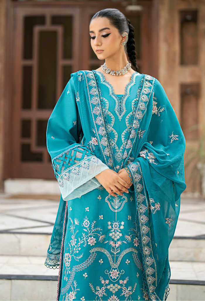 Humdum | Selin Lawn 25 | Selin - D01 -  Humdum Ladies Clothes -  House of Maryam