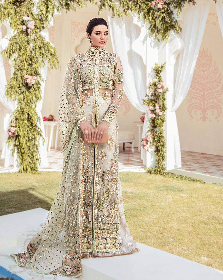 Gulaal | Wedding Formals | Cher Embroidered Net 3-Piece Suit WS-04 -  Gulaal Bridal - Original Designer Dress - House of Maryam