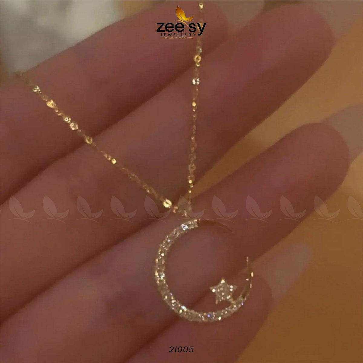 Chandi Moon Pendant (Silver 925) -  Zeesy Pendants - Original Designer Dress - House of Maryam