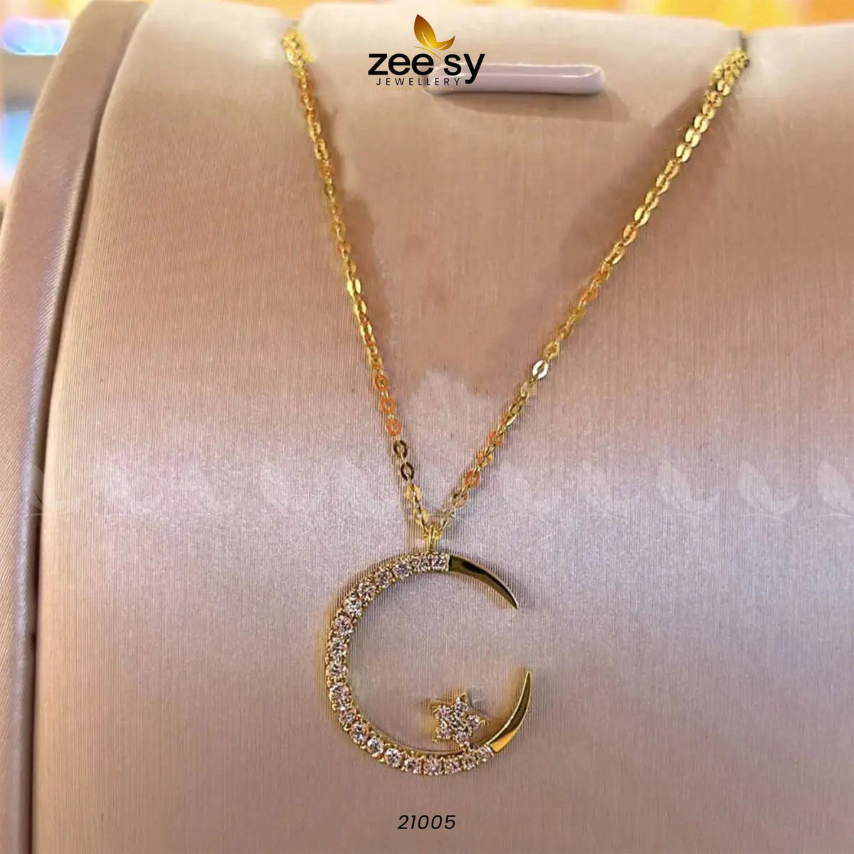 Chandi Moon Pendant (Silver 925) -  Zeesy Pendants - Original Designer Dress - House of Maryam