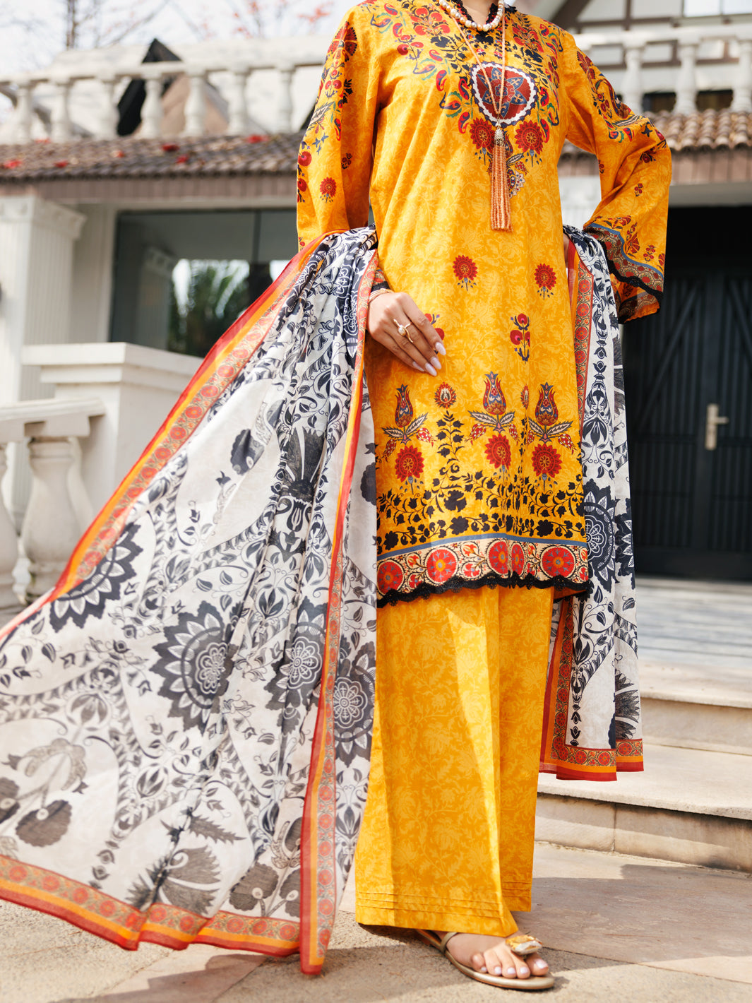 Almirah | Traditional Tale | ALP-3PS-2114 -  Hoorain Designer Wear  - Original Designer Dress - House of Maryam