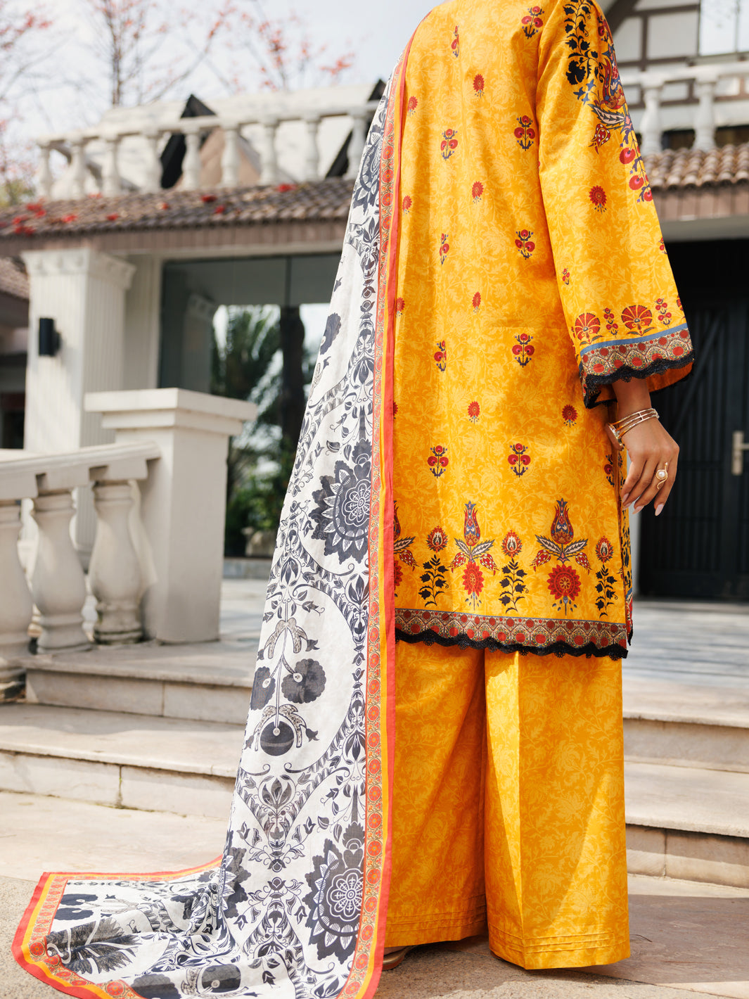 Almirah | Traditional Tale | ALP-3PS-2114 -  Hoorain Designer Wear  - Original Designer Dress - House of Maryam