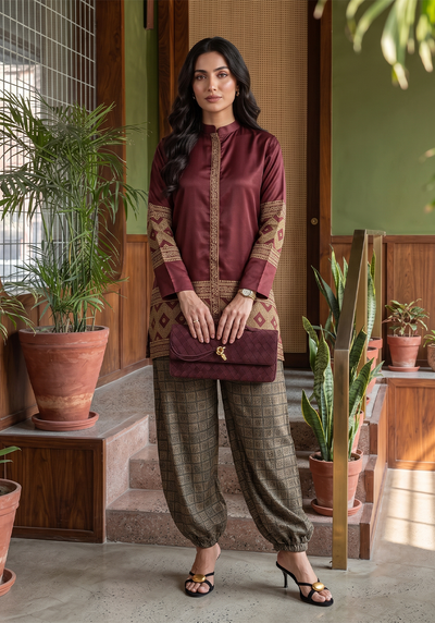 Zarqash | Silk Edit 26 | Maroon Mosaic