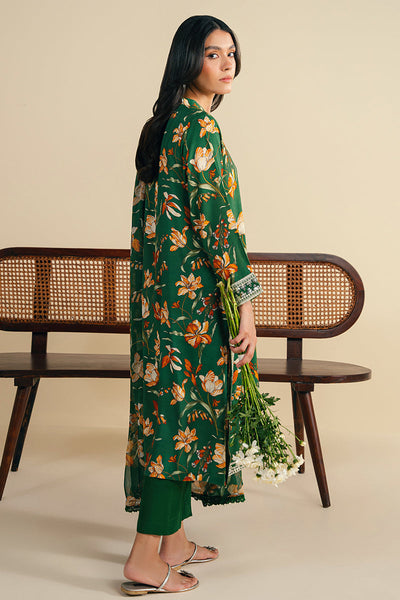 Cross Stitch | Exclusive Pret | Green Sparkle-2 PC (Shirt & Dupatta)