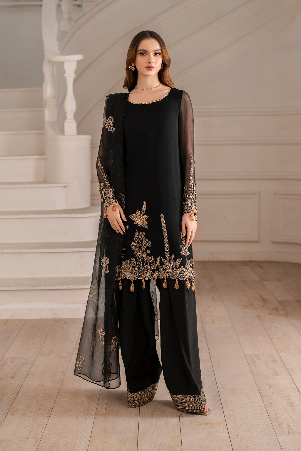 Iznik I Festive Formal I UE-417 Embroidered Chiffon -  Iznik Ladies Clothes - Original Designer Dress - House of Maryam