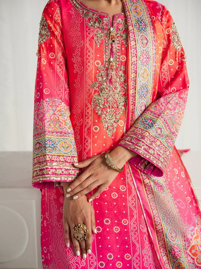 Gulaal | Aira Printed Silk | Marigold Dusk