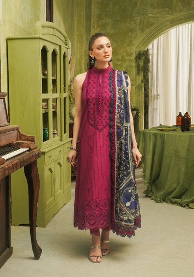 Zarqash | Tresor Luxury Lawn 24 | ZQT 0012 ROSA -  Zarqash Luxury - Original Designer Dress - House of Maryam
