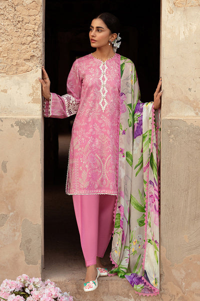Cross Stitch | Premium Lawn 24 | CORAL FLORET -  Cross Stitch Formal - Original Designer Dress - House of Maryam