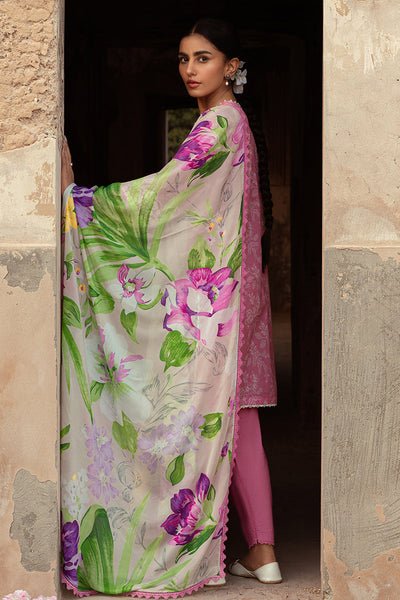 Cross Stitch | Premium Lawn 24 | CORAL FLORET -  Cross Stitch Formal - Original Designer Dress - House of Maryam