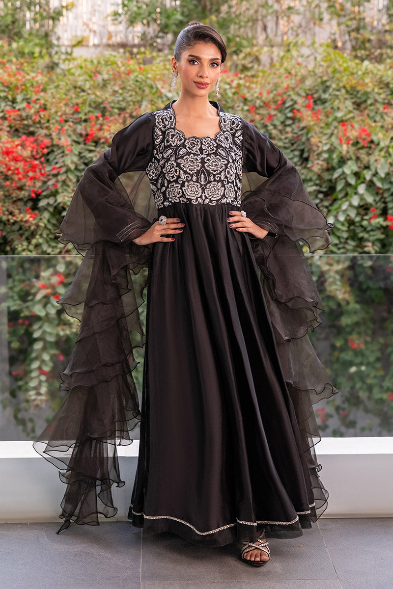 Chic Ophicial | Celenia Pret | Elegant Black Kalidar -  Chic Ophicial Ladies Clothes -  House of Maryam