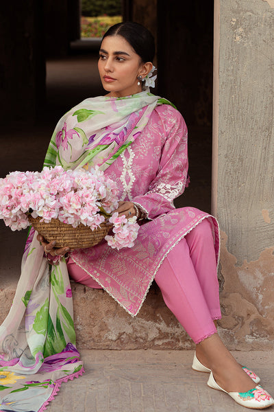 Cross Stitch | Premium Lawn 24 | CORAL FLORET -  Cross Stitch Formal - Original Designer Dress - House of Maryam