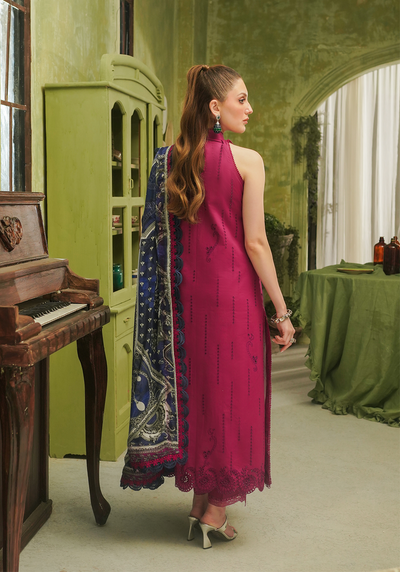 Zarqash | Tresor Luxury Lawn 24 | ZQT 0012 ROSA -  Zarqash Luxury - Original Designer Dress - House of Maryam