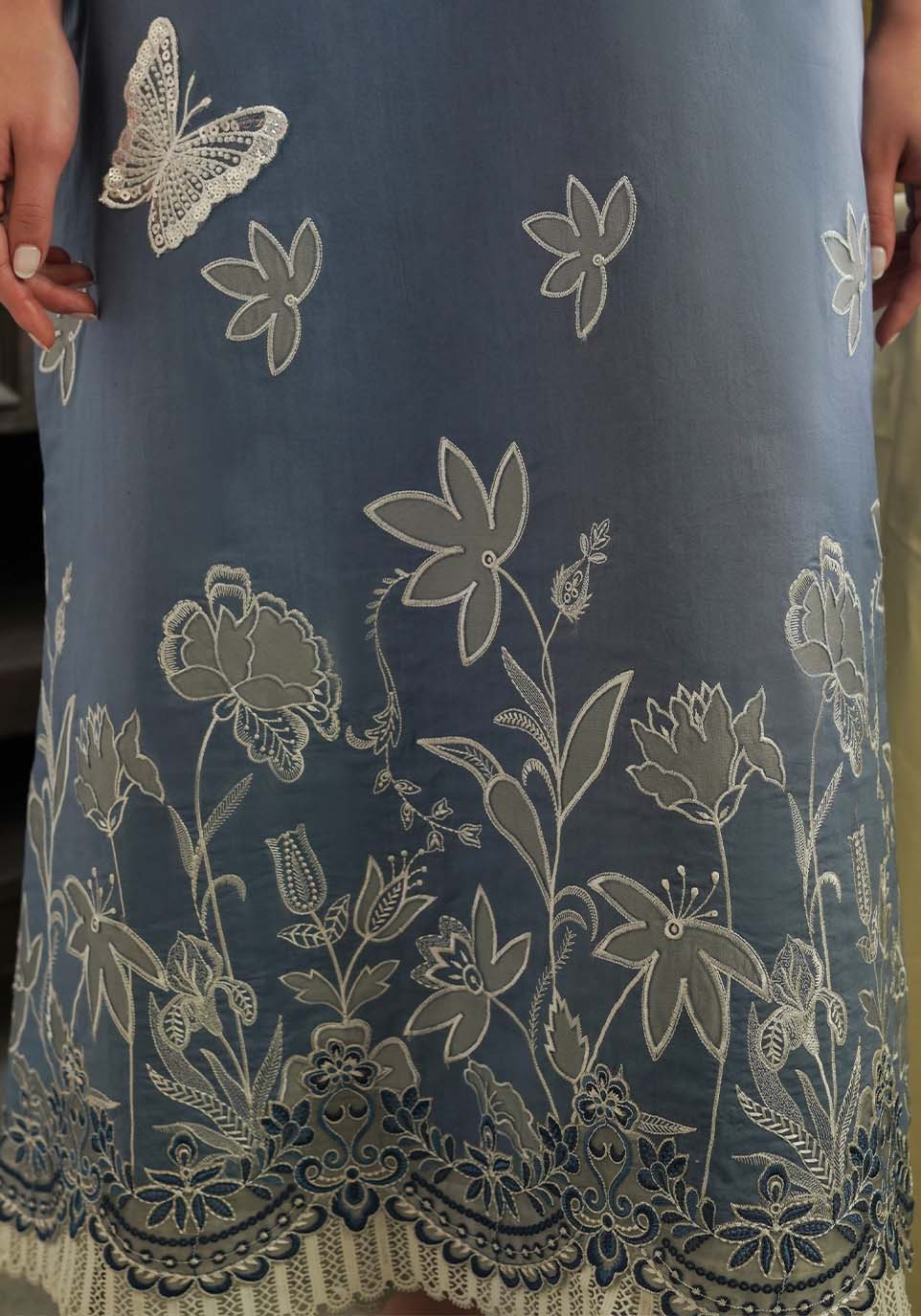 Zarqash | Tresor Luxury Lawn 24 | ZQT 004 THISTLE -  Zarqash Luxury - Original Designer Dress - House of Maryam