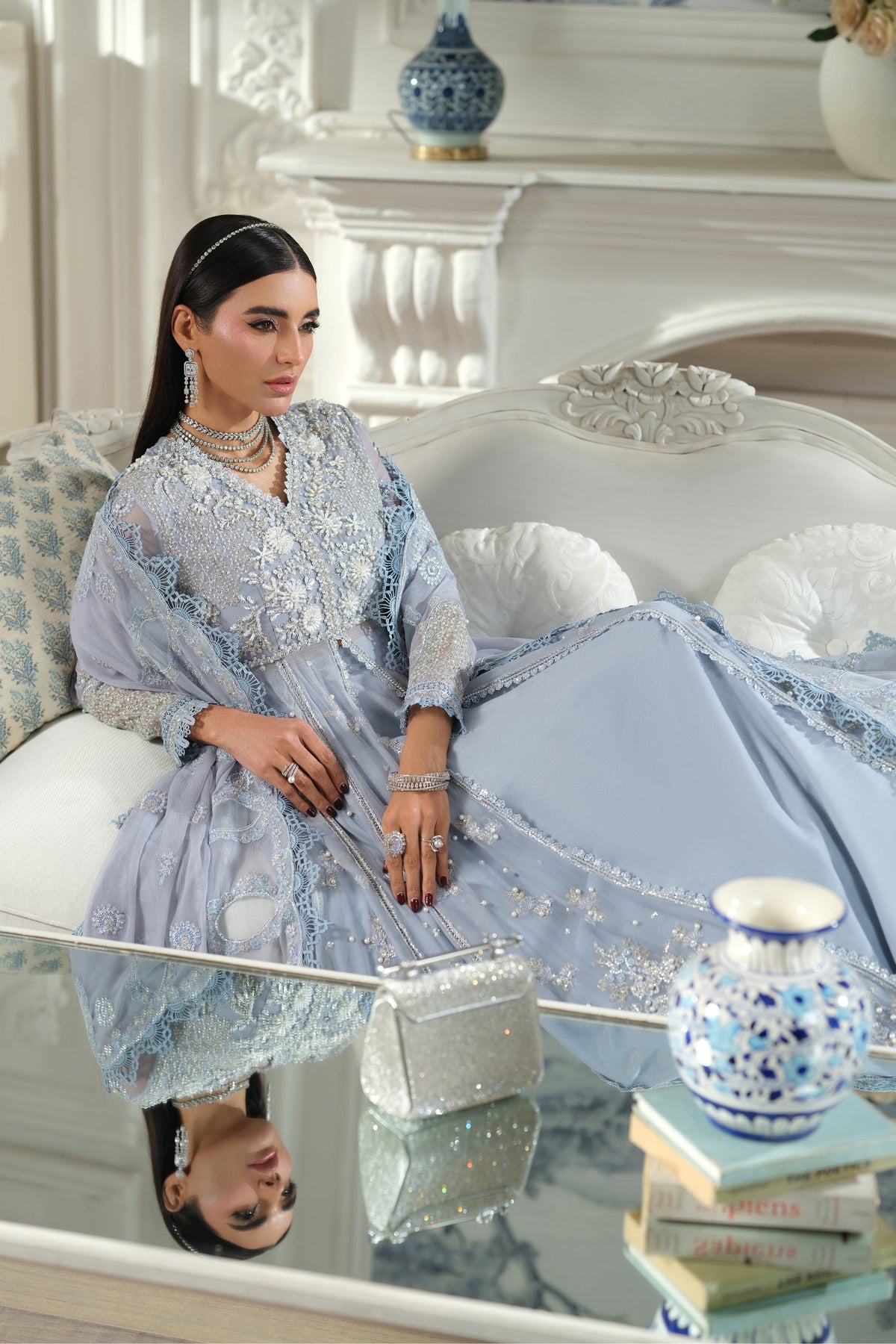 Maryam Hussain | Meer Embroidered Chiffon | Falaq Meer-02-5