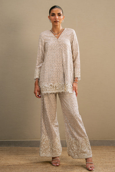 Cross Stitch | Wedding Pret | Scintillating Crystal-2PC Silk Embroidered Pret