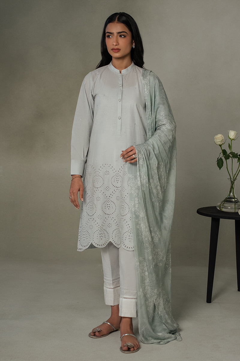 Cross Stitch | Exclusive Pret | Blue Haze-2PC (Shirt & Dupatta)-4