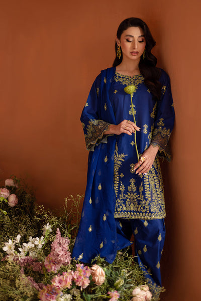 Batik | Aylin Festive Solids | Sole Blue -  Batik Ladies Clothes - Original Designer Dress - House of Maryam
